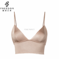 Sexy and comfortable wireless silk long line bralette crop top lingerie bra